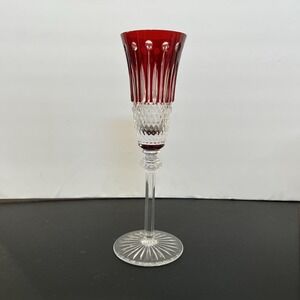 AJKA Olinda Fabergé Xenia Ruby Red Champagne Flute 9.5"